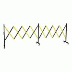 BARRIÈRE DE SÉCURITÉ EXTENSIBLE - 4M - NOIR/JAUNE ROULETTES - VISO