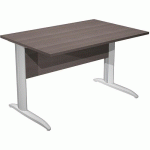 BUREAU DROIT PIEDS L EN MÉTAL FAST - 120 CM - FRÊNE -