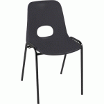 CHAISES FLORIDE ACC.M2 PIED NOIR COQUE ANTHRACITE - GMCE