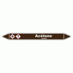 LOT DE 5 - MARQUEUR DE TUYAUTERIE - ACÉTONE - NFX 08-105 - VINYLE LAMINÉ 450 X 52 MM