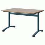 TABLE MALIBU 120X80 T5 DL STRA ALAISÉ ACACIA/BLEU 5025