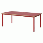 TABLE MALIBU 160X80 T3 4P STRA ALAISÉ ROUGE U321/ROUGE 3020
