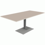 TABLE MANO 140X80 T6 STRAT ALAISÉ PRALINE BLANC PASTEL/9006 - MOBIDECOR