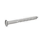 VIS À BOIS TÊTE FRAISÉE BOMBÉE FENDUE - INOX A2 6X60 MM - BOÎTE DE 100