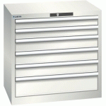 ARMOIRE BLANC GRIS 717X572X700 AVEC 6 TIR. 75KG _ 78.564.180 - LISTA