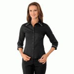 CHEMISE KYOTO MANCHES 3/4 NOIR BLANC