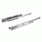 COULISSES À BILLES QUADRO 25 2D PUSH TO OPEN - CHARGE 25 KG - SORTIE PARTIELLE - 400 MM HETTICH