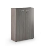 MEUBLE MI-HAUTEUR PRONTO PRESTIGE 2 PORTES  CENDRE