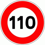 PANNEAU LIMITATION VITESSE 110 KM/H-450MM-CL2 - KELIAS