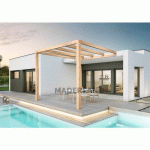 PERGOLA EN BOIS ADOSSÉE BURGOS 6X3 M MADERLAND