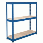 RAYONNAGE MANUTAN RAPID 1 1980X1830X610 3 TAB AGGLO BLEU