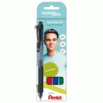 ROLLER ENCRE GEL LIQUIDE ENERGEL-X BL107, ÉTUI DE 4 - LOT DE 3