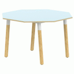 TABLE 4 PIEDS MÉTAL/BOIS OCTO Ø 120 T4 STRAT ABS BLEU/ALU