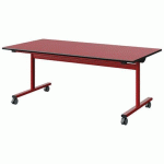 TABLE MALIBU RAB. 160X80 T4 DL ST ROUGE U321/NOIR ROUGE 3020