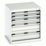 ARMOIRE D\'ATELIER À TIROIRS CUBIO SL-667-5.1 GRIS CLAIR - MANUTAN COLLECTIVITÉS