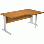 BUREAU 90° PIEDS L MÉTAL FAST - 160CM - AULNE - CHROME