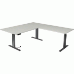 BUREAU ASSIS/DEBOUT MOVE3L180XP80XH72-120 AJOUT 100X60CMGRIS CLAIR - KERKMANN