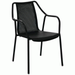 FAUTEUILS BARI ALU - NOIR