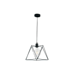 FAN EUROPE - SUSPENSION SANTANA 1 AMPOULE MÉTAL NOIR - NOIR