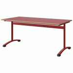 TABLE MALIBU 160X80 T5 DL STRA ALAISÉ ROUGE U321/ROUGE 3020