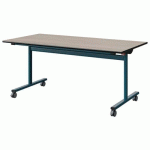 TABLE MALIBU RAB 160X80 T5 DL ST ANTIB ACACIA/NOIR BLEU 5025
