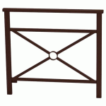 BARRIÈRE VENISE 1 M STRUCTURE SIMPLE CROIX ZINC MARRON 8017 - PROCITY