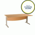 BUREAU OPÉRATIONNEL DROIT TRIADE PIEDS MÉTAL 140 CM (COLORIS AU CHOIX)