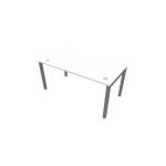 BUREAU RETOUR BUROCOLOR + L.80 X P.80 CM - PLATEAU CÈDRE - PIEDS ALUMINIUM