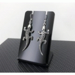 PAIRE DE BOUCLES D'OREILLES GECKO EN ARGENT 92.5