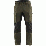 PANTALON DE TRAVAIL SERVICES STRETCH VERT OLIVE/NOIR TAILLE 40 - BLAKLADER