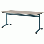 TABLE MALIBU 180X80 T6 DL STRA ABS ACACIA/BLEU 5025 - MANUTAN EXPERT