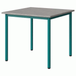 TABLE MALIBU 80X80CM T5 4P STRA ABS BÉTON F186/BLEU 5018