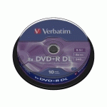 VERBATIM - DVD+R DL X 10 - 8.5 GO - SUPPORT DE STOCKAGE