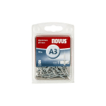 NOVUS - 110055306 RIVET AVEUGLE (Ø X L) 3 MM X 8 MM ALUMINIUM ALUMINIUM 70 PC(S) Q654142