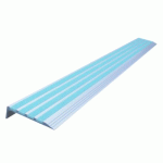 10 NEZ DE MARCHE ANTIDÉRAPANTS EN ALUMINIUM AVEC RECOUVREMENT EN SABLE - 1300 MM - FINITION FLUO VISO