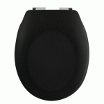 ABATTANT WC - THERMO DUR - AVEC FREIN DE CHUTE - NEELA - NOIR MAT SPIRELLA