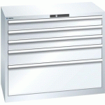 ARMOIRE 5 TIROIRS 1023X572X850MM-CAPACITÉ 200KG-BLANC - LISTA
