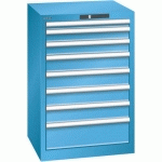 ARMOIRE BLEU CLAIR 564X572X850 AVEC 8 TIR. 75KG _ 14.250.010 - LISTA