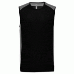 DÉBARDEUR BICOLORE UNITY PES NOIR/GRIS TECH
