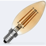 LEDKIA - AMPOULE LED FILAMENT E14 4W 470 LM C35 BOUGIE GOLD BLANC CHAUD 2200K 300°