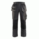 PANTALON DE TRAVAIL ARTISAN ÉTÉ GRIS FONCÉ/NOIR TAILLE 48C - BLAKLADER