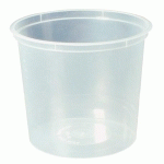 RÉCIPIENT INJECTÉ MICRO-ONDABLE 700 ML D.11.5X10 CM PP TRANSPARENT (VENDU PAR 500)