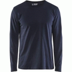 T-SHIRT MANCHES LONGUES MARINE FONCÉ TAILLE L - BLAKLADER