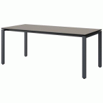TABLE MALIBU 180X80 T5 SOUDÉ STRA GRIS U727/NOIR GRIS 7016