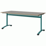TABLE MALIBU 180X80 T6 DL STRA ALAISÉ BÉTON F186/BLEU 5018