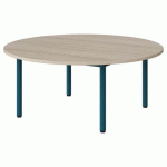TABLE MALIBU Ø 120 T1 4P STRA ABS ACACIA/BLEU 5025