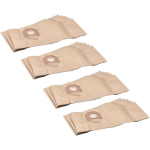 20X SACS COMPATIBLE AVEC MAKITA 446L, 446LX, VC3012L, VC3012M ASPIRATEUR - PAPIER, MARRON - VHBW