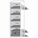 ARMOIRE SÉCURITÉ S-PHOENIX VOL.2-90 S90.196.060.FDAC BLANC - ASECOS