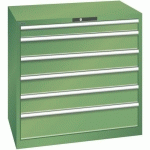 ARMOIRE 6 TIROIRS 1023X725X1000MM-CHARGE 200KG-VERT - LISTA