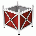 JARDINIÈRE AC/BOIS PROVINCE CITY 80X80 BAC ACAJ/BLANC 9010 - PROCITY